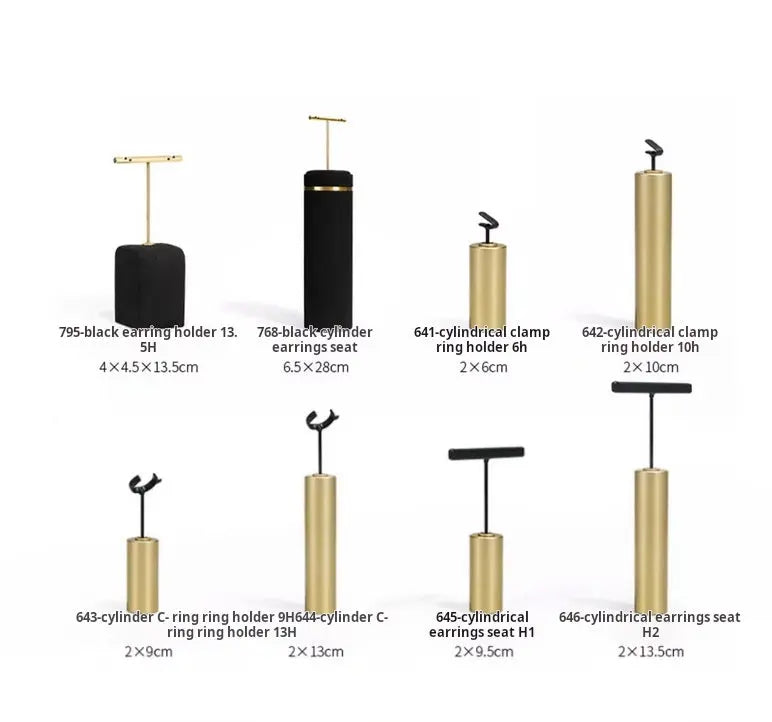 Black jewelry counter display props, necklaces, rings, earrings, studs, bracelets, jewelry display racks Jim Display