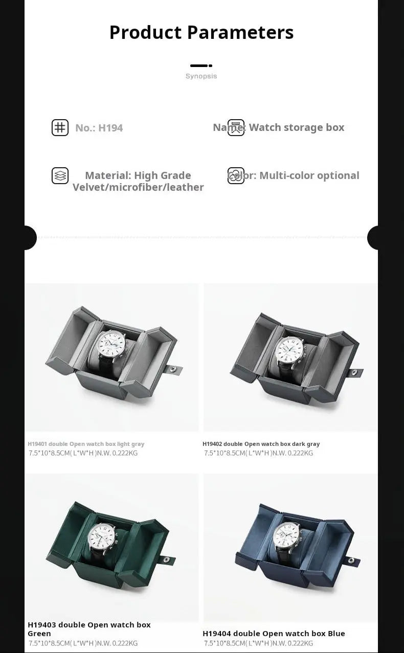Watch box PU leather portable folio watch storage box watch box watch box travel case watch packaging box Jim Display