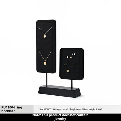 High Grade Jewelry Display Props Premium Black Ring Earrings Necklace Jewelry Display Stand