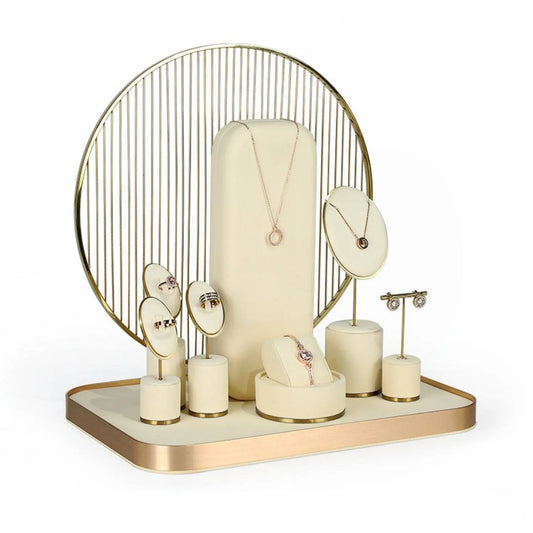 Off-white jewelry display shelf, necklace, ring, earrings, bracelets, bracelets, jewelry display props Jim Display