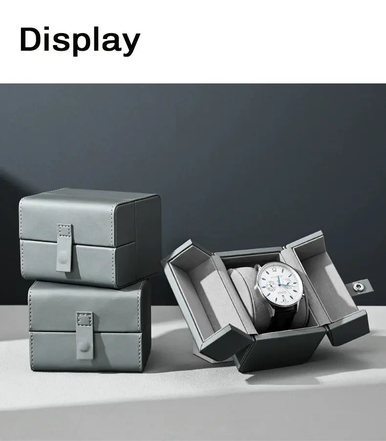 Watch box PU leather portable folio watch storage box watch box watch box travel case watch packaging box Jim Display