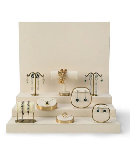 Luxury jewellery display, rings, necklaces, earrings, window display, jewelry, display props Jim Display