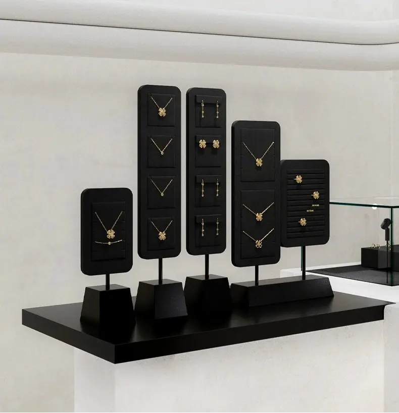 High Grade Jewelry Display Props Premium Black Ring Earrings Necklace Jewelry Display Stand Jim Display