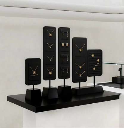 High Grade Jewelry Display Props Premium Black Ring Earrings Necklace Jewelry Display Stand Jim Display